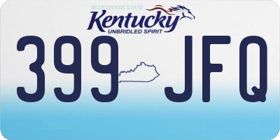 KY license plate 399JFQ