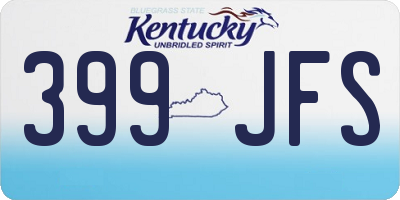 KY license plate 399JFS