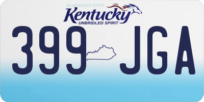 KY license plate 399JGA