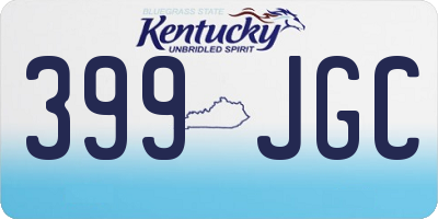 KY license plate 399JGC