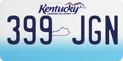 KY license plate 399JGN