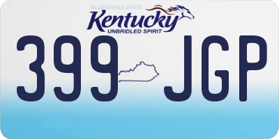 KY license plate 399JGP