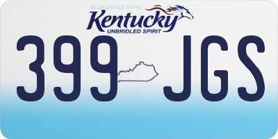 KY license plate 399JGS