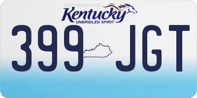 KY license plate 399JGT