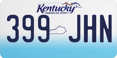 KY license plate 399JHN