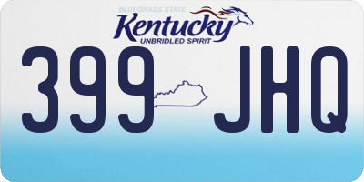 KY license plate 399JHQ