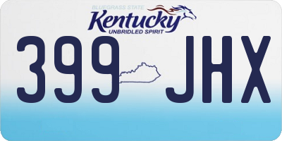 KY license plate 399JHX