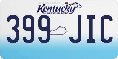 KY license plate 399JIC