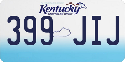 KY license plate 399JIJ