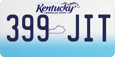 KY license plate 399JIT
