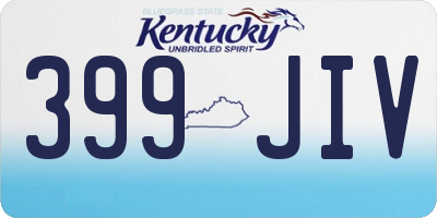 KY license plate 399JIV