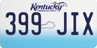 KY license plate 399JIX