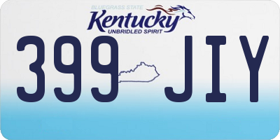 KY license plate 399JIY