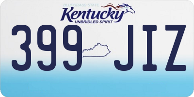 KY license plate 399JIZ