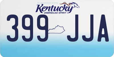 KY license plate 399JJA