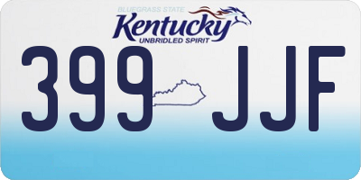 KY license plate 399JJF