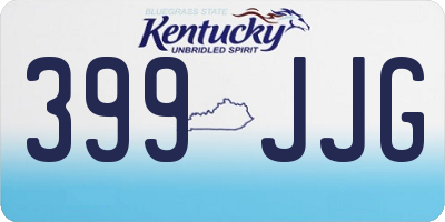 KY license plate 399JJG