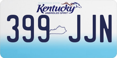 KY license plate 399JJN