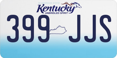 KY license plate 399JJS