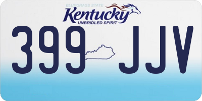 KY license plate 399JJV