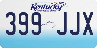 KY license plate 399JJX