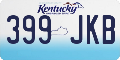 KY license plate 399JKB