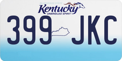 KY license plate 399JKC