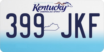 KY license plate 399JKF