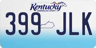 KY license plate 399JLK