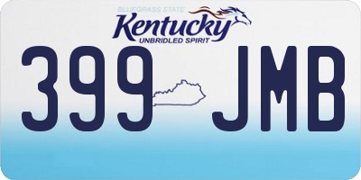 KY license plate 399JMB