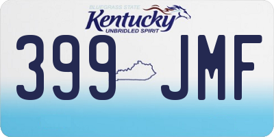 KY license plate 399JMF