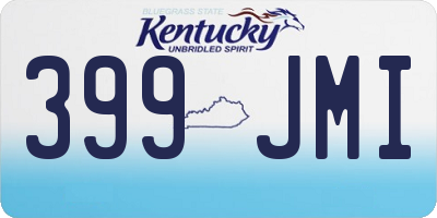 KY license plate 399JMI