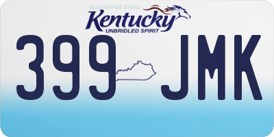 KY license plate 399JMK