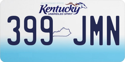 KY license plate 399JMN
