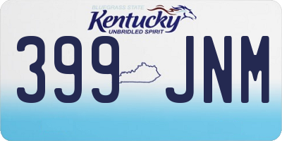 KY license plate 399JNM