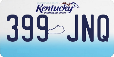 KY license plate 399JNQ
