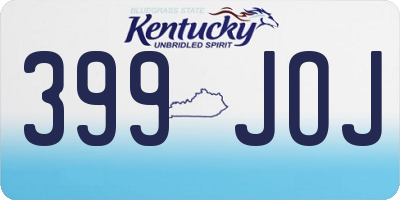 KY license plate 399JOJ
