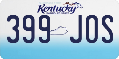KY license plate 399JOS