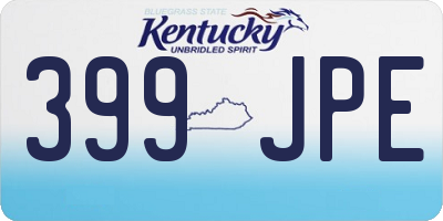 KY license plate 399JPE