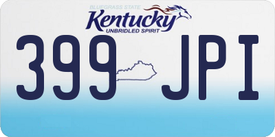 KY license plate 399JPI