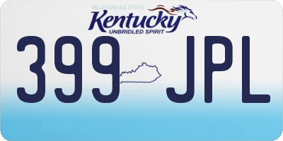KY license plate 399JPL