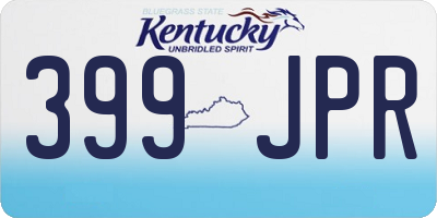 KY license plate 399JPR