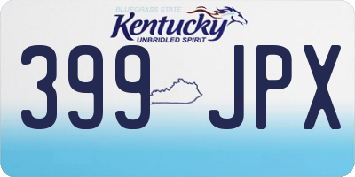 KY license plate 399JPX