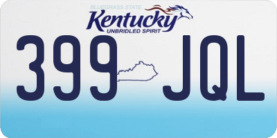 KY license plate 399JQL
