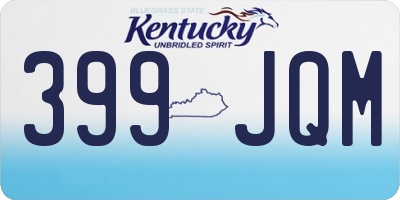 KY license plate 399JQM