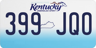 KY license plate 399JQO