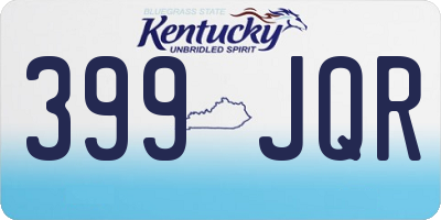 KY license plate 399JQR