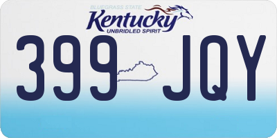 KY license plate 399JQY