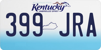 KY license plate 399JRA