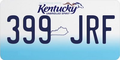KY license plate 399JRF